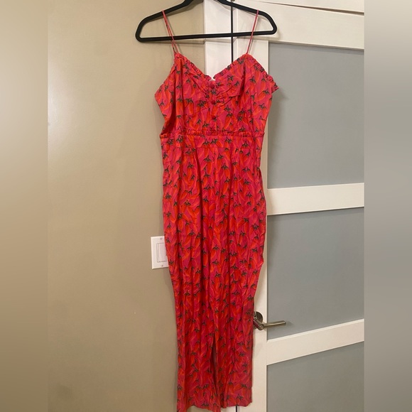 Farm Rio Red Pepper Jumpsuit, size L - Picture 9 of 9